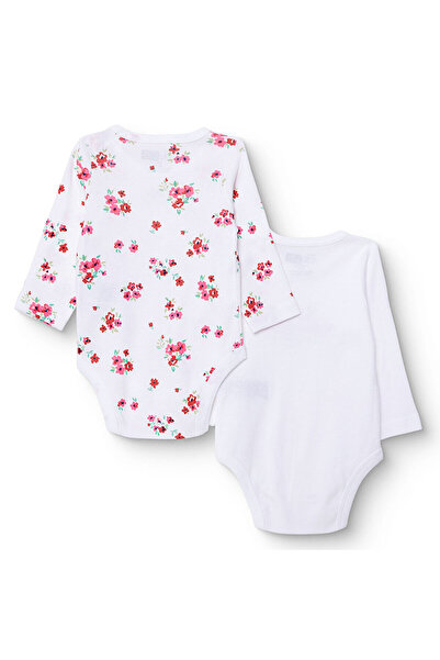 ebebek Hello Baby HelloBaby Kız Bebek 2li Uzun Kol Body Çıtçıtlı Yaka Uzun Kol Ribana Paça