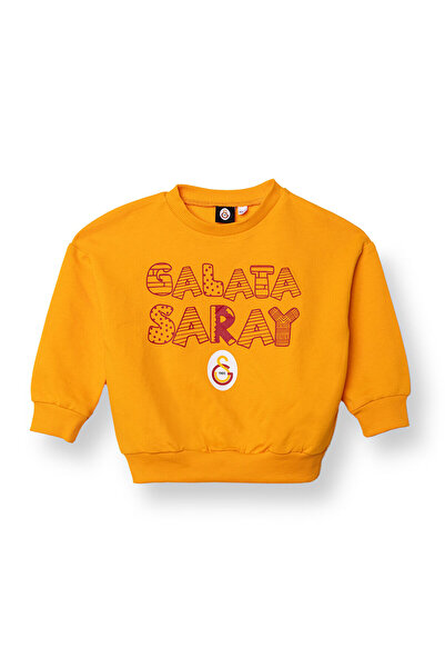 Galatasaray Unisex Sweatshirt İki İplik Bisiklet Yaka Uzun Kol
