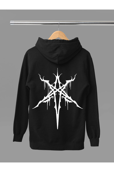 MAGORS سترة روك قطنية مطبوعة بأكمام طويلة وقلنسوة من ثلاث خيوط بتصميم BRING M...