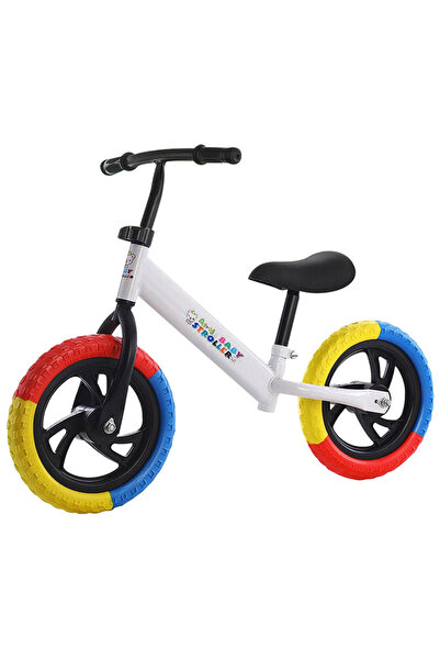 NBW Balance bike without pedals, 2 - 5 years, White, Wheels in 3 colors