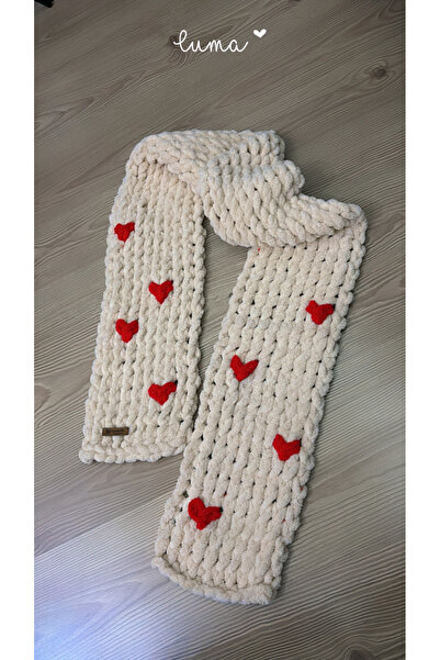 ipeklife Heart Plush Scarf