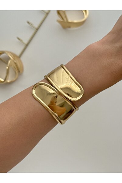 YOUES JEWELRY 316l Çelik Kalın Kelepçe Bileklik Kadın Bilezik