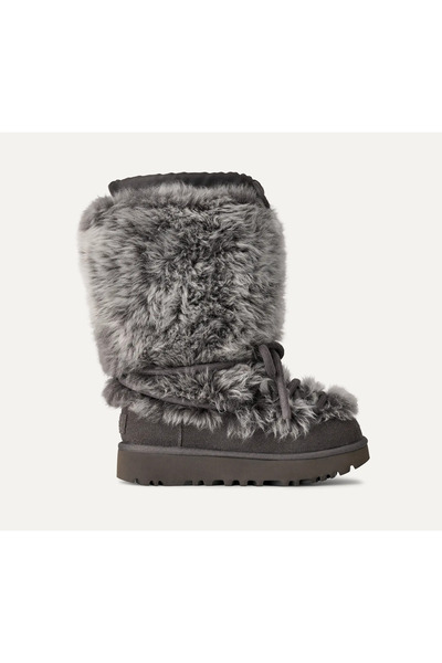 UGG Kadın Süet Üst Koyun Derisi Çorap Astarı Antrasit Bot & Bootie 1175690-CHARCOAL