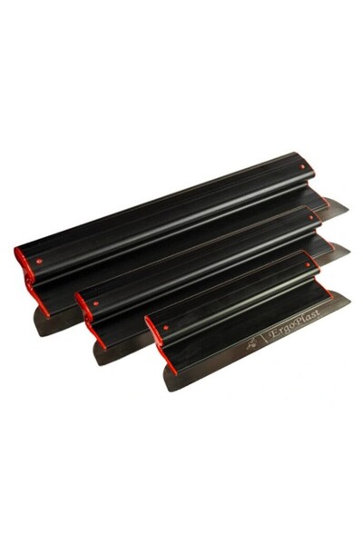 JollyMag Set of 3 professional trowels, stainless steel, 40, 60, 80 cm, Ergop...