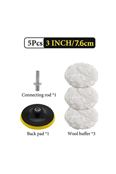 choice2 3in-5pcs 5 Piece 3/4/5 inch polishing set car gadgetscar polishing pa...