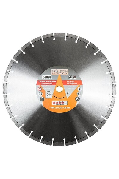 JollyMag Διαμαντένια λάμα, σκυρόδεμα, υγρή και ξηρή κοπή, 400 mm/25,4 mm, Ric...