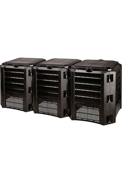 JollyMag Garden composter, 3 modules, Compogreen Modules, 1200 L, black, 198x...