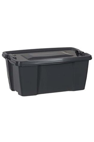 SHOPIENS Plastic Storage Box with Grey Lid 20 L