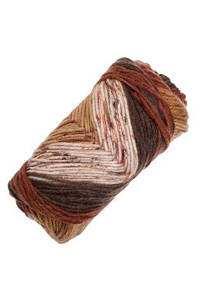 SHOPIENS Fir de tricotat acrilic bicolor bej maro 100g