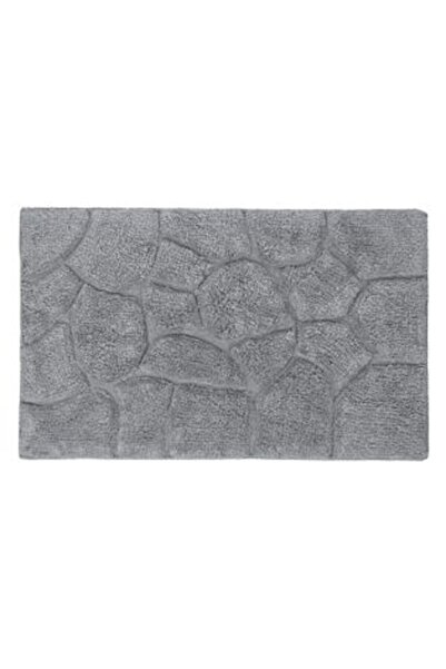 OEMN Gray Bath Mat with Stone Pattern 50 x 80 cm