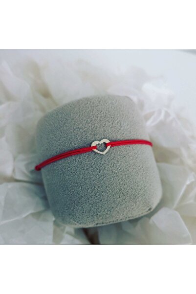 iNGRiKO Bratara bebe cu inimioara din aur galben 14K si snur reglabil rosu