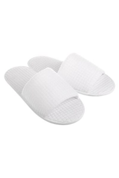 SHOPIENS White Waffle Slippers for Women