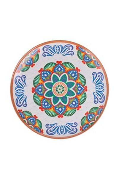 SHOPIENS Farfurie melamină cu model aztec colorat Ø20 cm