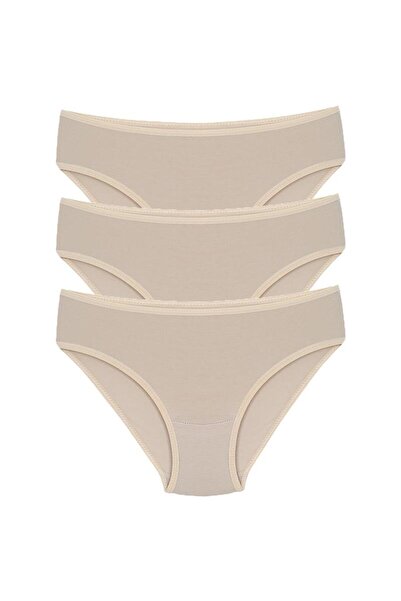 modaserdem Mdsrdm Girl's 3-Piece Milk Coffee Underwear Set