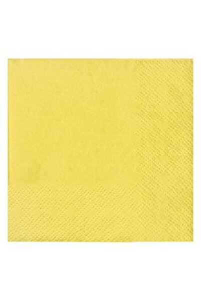 SHOPIENS Napkins with 2 Layers Yellow Pastel 21 x 21 cm - Pack of 25