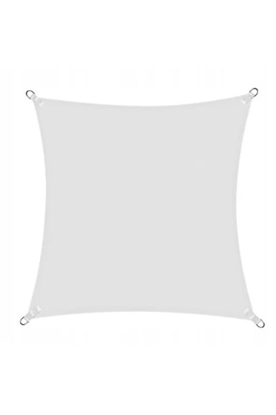 Springos Štvorcová slnečná clona, ​​kovové krúžky, svetlosivá, 5 x 5 m