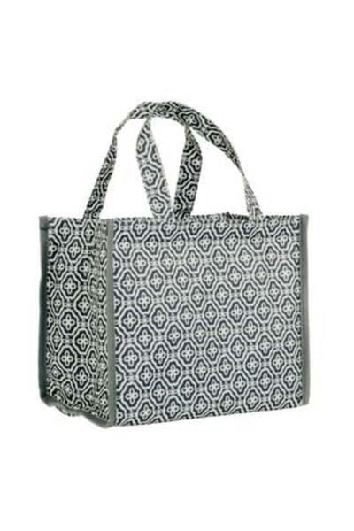 SHOPIENS Ισοθερμική Τσάντα λευκή με γκρι σχέδιο 29 x 13 x 23 εκ. - 10 λίτρα