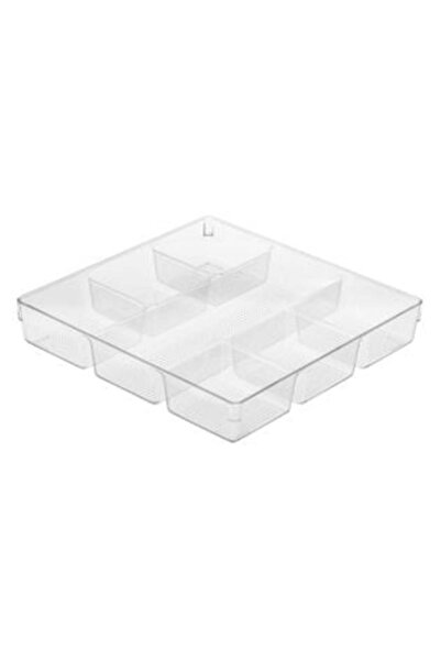 SHOPIENS Organizator transparent din plastic cu 7 compartimente pentru sertar...