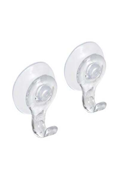 SHOPIENS Cârlige acrilice transparente cu ventuză - 2 buc.