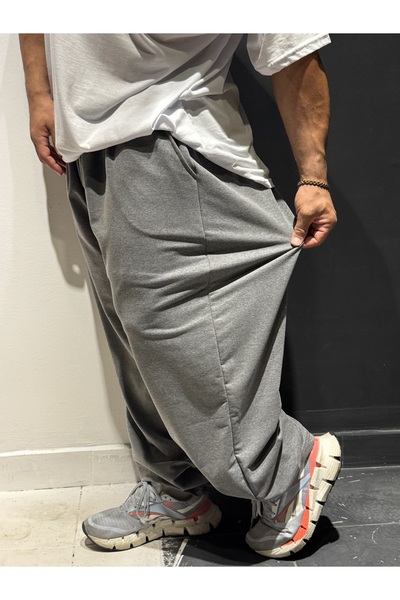 Bas Body FitnessWear Koyu Gri Battal Büyük Beden Eşofman Çift Derin Cepli