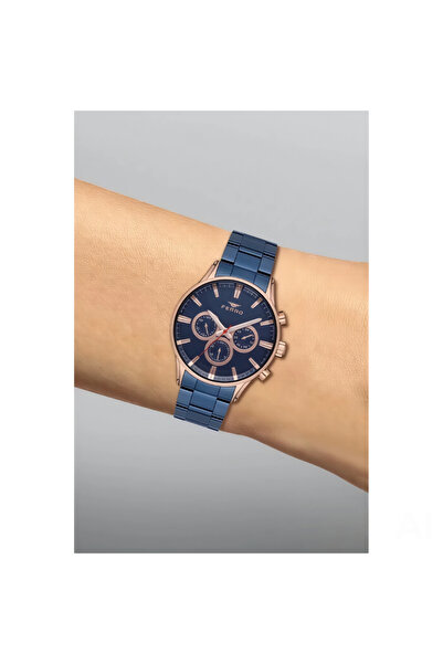 Tesbihane Ferro Navy Blue Steel Cord Men's Wristwatch Functions Active 3 Atm Water Resistant Th- Fm11180A-T