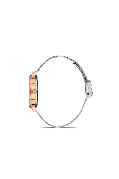 Tesbihane Ferro Silver Color Mesh Cord Women Wristwatch 3 Atm Water Resistant Th-Fl21242C-E