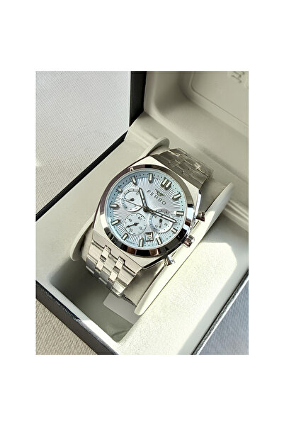 Tesbihane Ferro Silver Color Steel Cord Men Wristwatch Functions Active 3 Atm Water Resistant Th-Fm43022A-A15