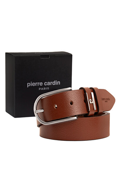Pierre Cardin حزام رجالي من الجلد باللون البني (العرض 4 سم) PC0MDLJ0N