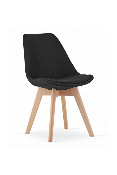 JollyMag Kuchynská/obývacia stolička, Artool, Nori, látka, drevo, čierna, 48,...