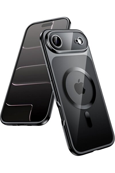 UnDePlus Apple iPhone 17 Air için Magsafe ile uyumlu Kılıf Kamera Lensli Korumalı Şeffaf Silikon Kapak