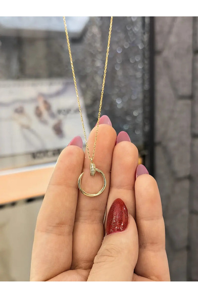 nasipkuyumcu ÇİVİ MODEL ALTIN KOLYE 8 AYAR KLY00329