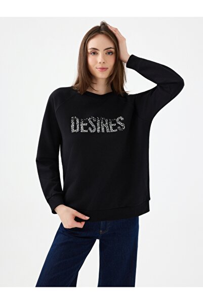 Loft Hanorac negru pentru femei Relax Fit Lf2040701