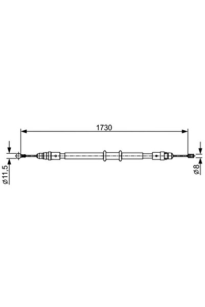 Bosch Cablu Frana De Parcare Renault Master 3 Bus/Master 3 Caroserie/Master 3...