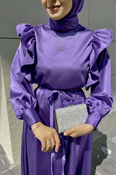 CHUL HOSH ABİYE - MOR - GENİŞ BEDEN ARALIĞI