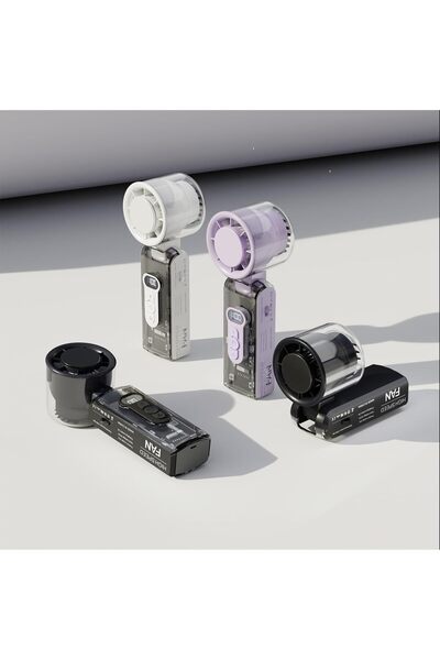 Generic Mini High-Speed Portable Folding Ice Cooling Fan with Digital Display – USB Rechargeable, 3 Speed