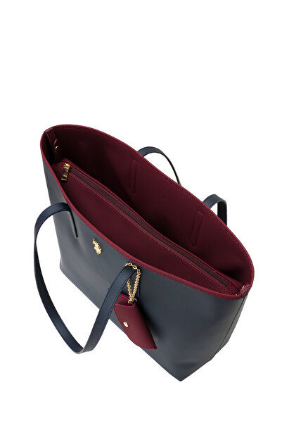 U.S. Polo Assn. Navy Blue-Claret Red Women's Shoulder Bag Us26300 Online Exclusive
