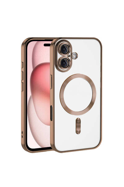 UnDePlus Apple iPhone 17 için Magsafe ile uyumlu Kılıf Kamera Lensli Korumalı Şeffaf Silikon Kapak