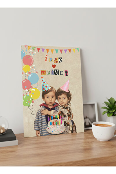 incdesign Çocukluk Fotoğrafı Birleştirme A5 Çerçevesiz ( Fotoğraf Kağıdına Ba...