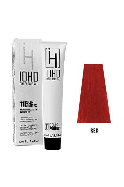 Ioho Professional Permanent Red Corrector Hair Dye Without Ammonia - Color 11 Minutes Corrector Red - Ioho Professi