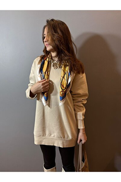 LUJJE Kapşonsuz Oversize Yüksek Kalite İçi Şardonlu Sweat