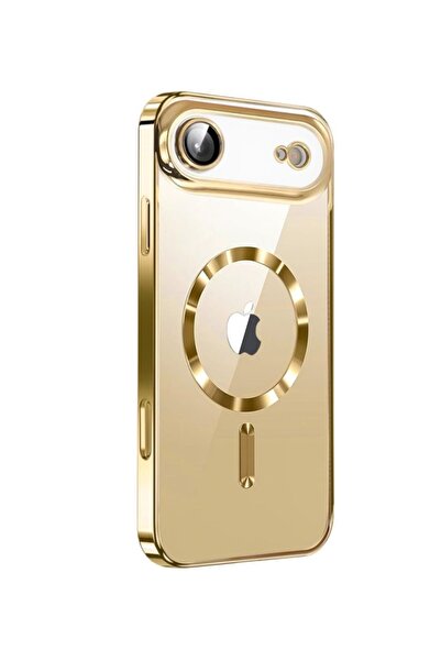 UnDePlus Apple iPhone 17 Air için Magsafe ile uyumlu Kılıf Kamera Lensli Korumalı Şeffaf Silikon Kapak