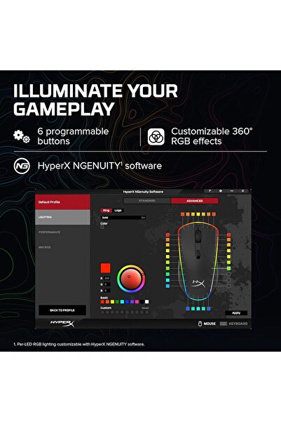 HyperX USB Gaming Mouse (HX-MC002B) - Pulsefire Surge, Black