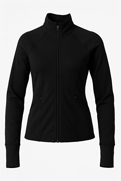 HAKKE Slim Fit Knitted Stand Collar Zippered Cardigan