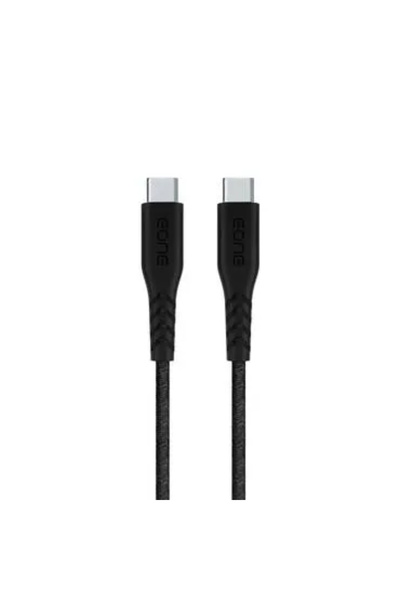 EONE اي ون كيبل من USB-C إلى USB-C بطول 120 سم 100 واط - اسود
