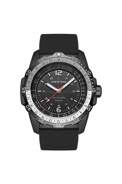 North Edge EVOQUE 2 – Ceas sport cu energie solară, autonomie baterie 180 de zile, 50M, carcasă metalică