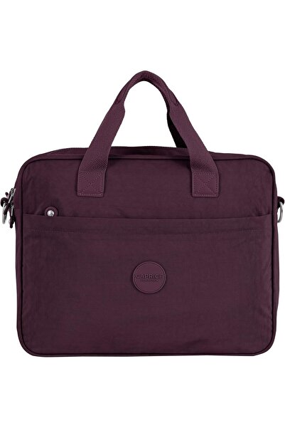 Caprice Collection Laptop Bag, 15.6" Padded Sleeve, Water-Resistant Nylon, Organizer Pockets BSD-KP026 (BURGUNDY)