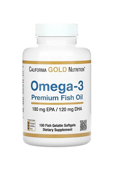 California Gold Nutrition زيت السمك الممتاز أوميغا 3 - 100 كبسولة جيلاتينية م...
