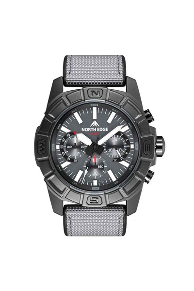 North Edge Ceas sport BLAZE, cu energie solară, cuarț, curea TPR+nailon, sticlă minerală, 5ATM