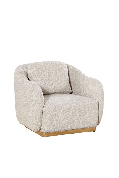 Danube Home Olle 1-Seater Fabric Sofa - Beige, Solid Wood, Plush Cushioning, ...