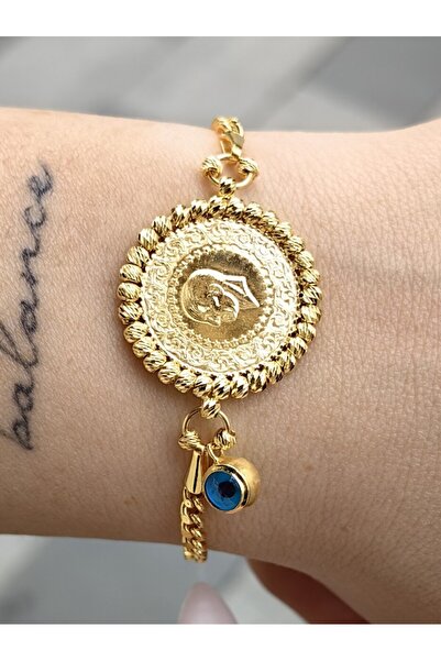 nasipkuyumcu 22&14 AYAR ÇEYREKLİ DORİKA ÇERÇEVELİ GURMET BİLEKLİK KNY01928